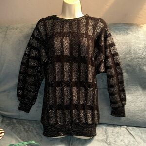 Carducci large black and silver sweater made in britain 💕
